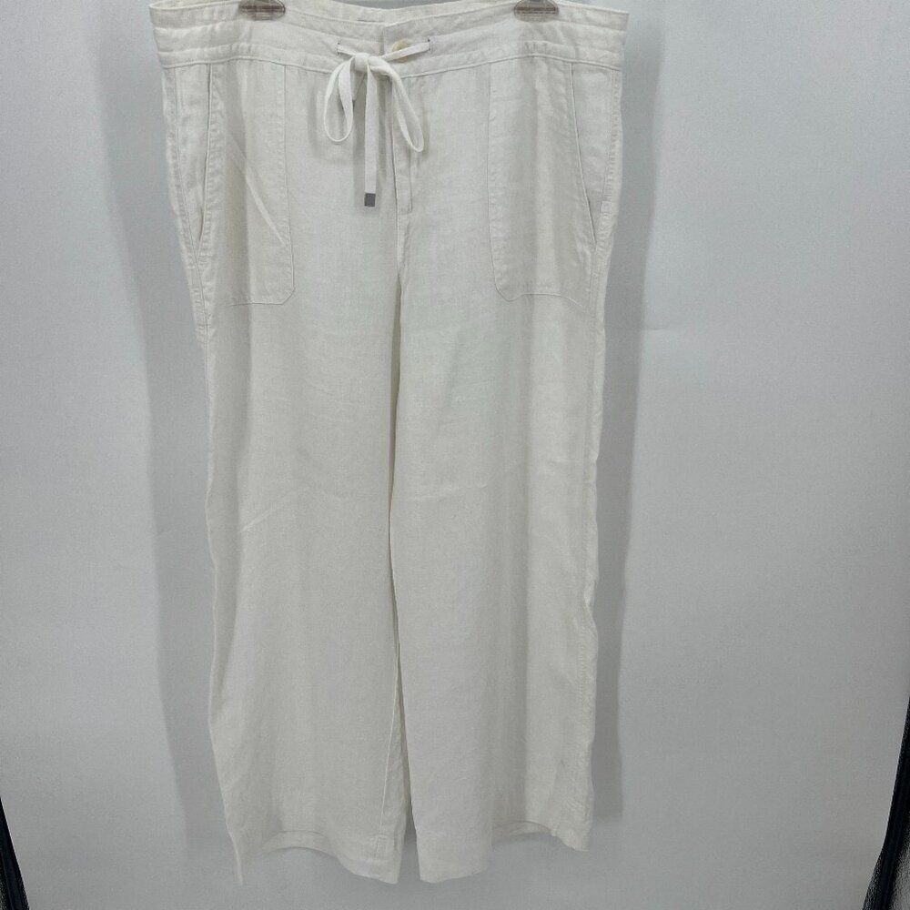 Lauren Ralph Lauren Linen Wide Leg Pant Size 14 Petite